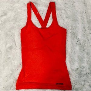 Ivy Park bright orange workout tank top w bra XS